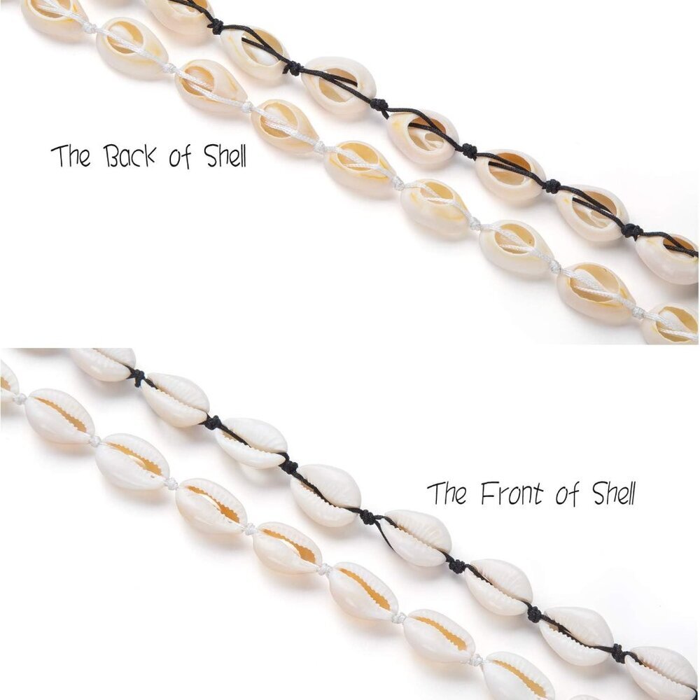 Unique Handmade Sea Shell Choker Necklace - Adjustable 14-24 Inch Summer Wear - Picture 6 of 6